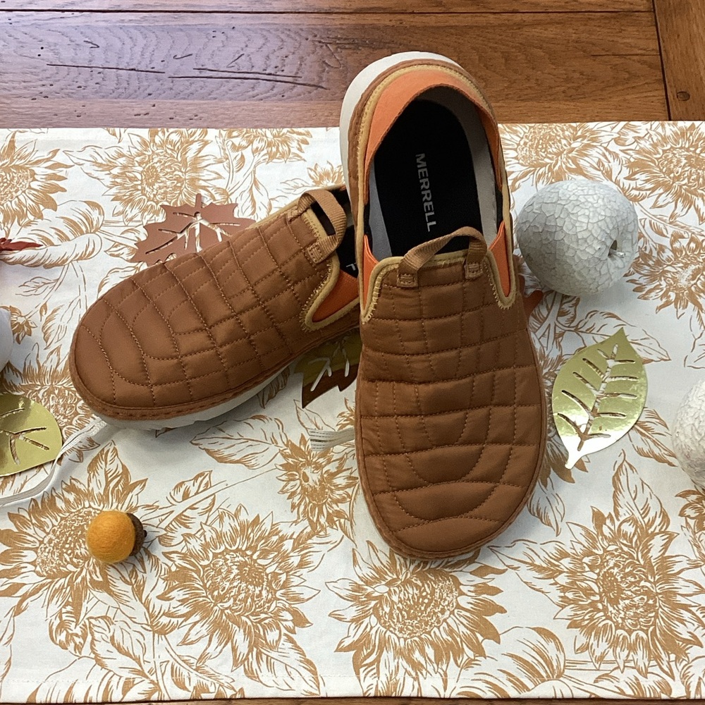 Merrell Quilted Tan Slip-On Shoes